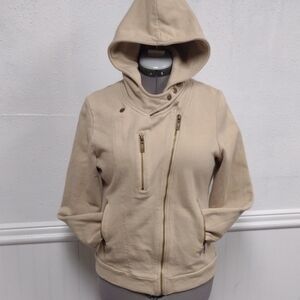 Doublju Tan Hooded Sweatshirt